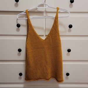 H&M Mustard Yellow Sweater Knit Tank